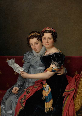Portrait of Two Women with Letter
