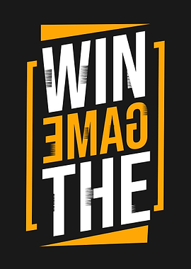 Win the Game Typography Art