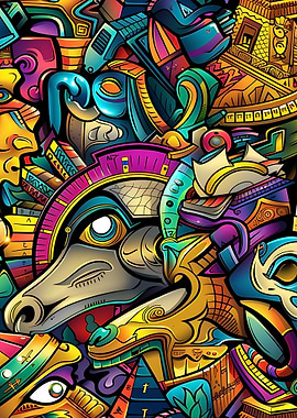 Egyptian Graffiti Art