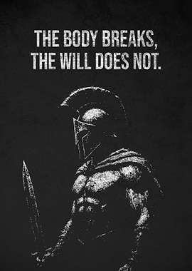 Unbreakable Will – Spartan Warrior Silhouette