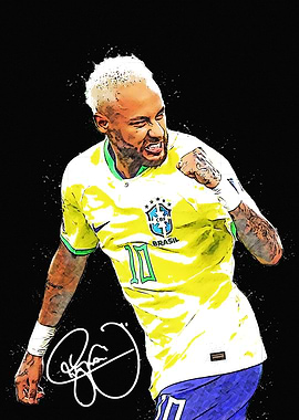 Neymar Celebration Art