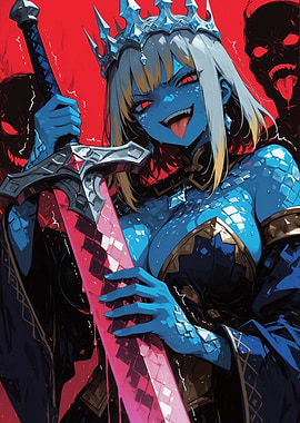 Dragon Queen with Bloody Sword