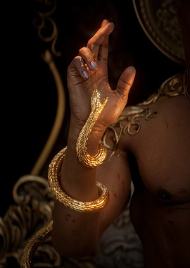 Golden Snake and Hand