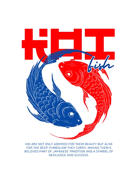 Koi Fish Yin Yang Illustration