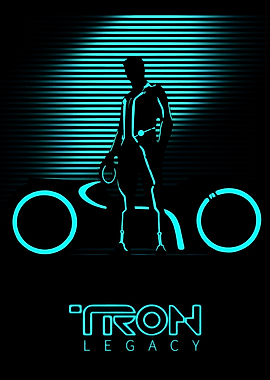 Tron Legacy Silhouette Poster