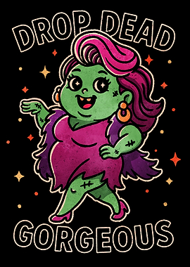 Drop Dead Gorgeous Zombie Cartoon