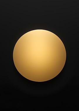 Golden Circle on Black Background