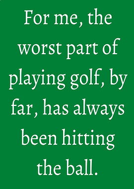 Golfing Humor: Hitting the Ball