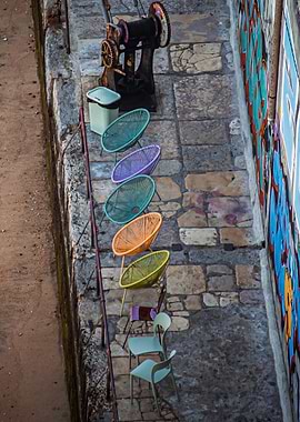 Colorful Chairs and Industrial Relic