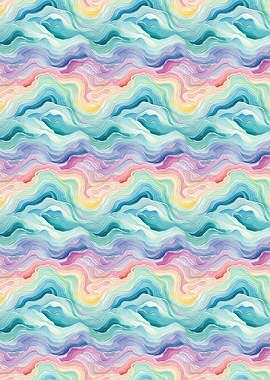 Pastel Waves Abstract Pattern