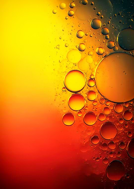 Abstract Oil and Water Bubbles