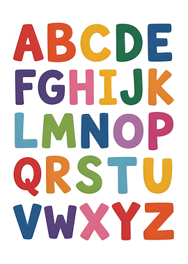 Colorful Alphabet Letters