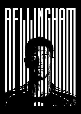 Jude Bellingham Black and White Portrait