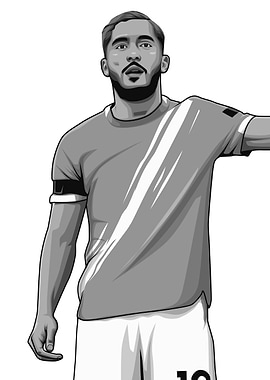 Rayan Cherki Black and White Version