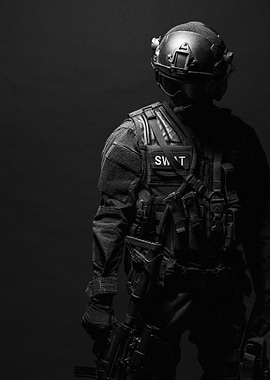 SWAT Operator in Tactical Gear