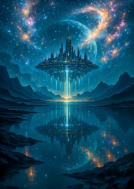 Futuristic Cityscape Reflection