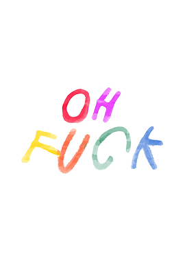 Oh Fuck Colorful Text Art