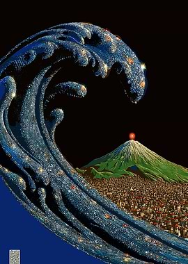 Great Wave Pixel Art