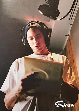 Eminem in the recording studio