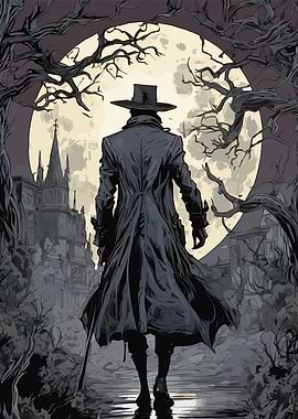 Hunter in a Gothic Landscape