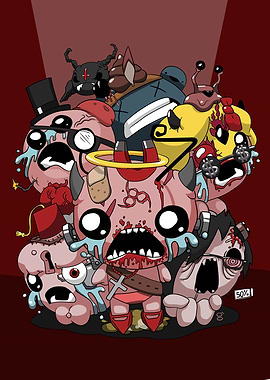 The Binding of Isaac characters illustration