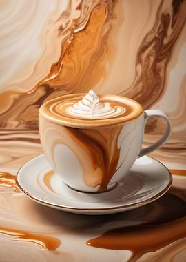 Latte Art Coffee Cup