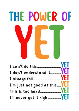 The Power of Yet - Inspirational Art