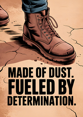 Dust and Determination Footwear Art