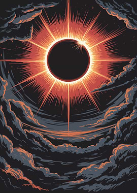 Dramatic Solar Eclipse Art