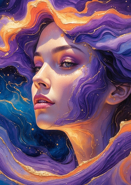 Celestial Muse Portrait Painting