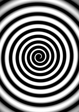 Hypnotic Black and White Spiral