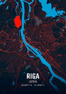 Riga City Map