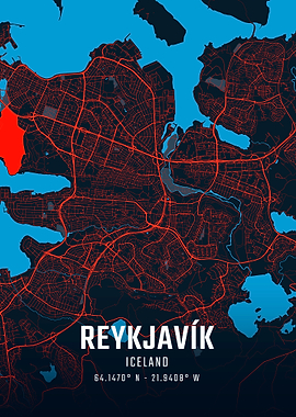 Reykjavik City Map