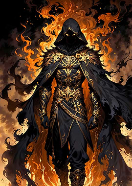 Fiery Golden Warlock