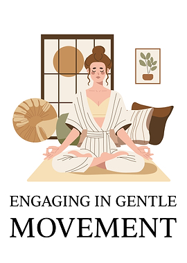Woman Meditating: Engaging in Gentle Movement
