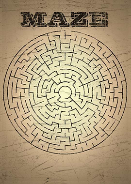 Circular Maze Illustration