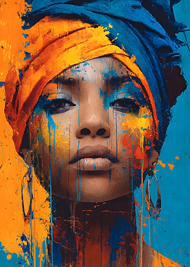 Colorful Portrait of a Woman