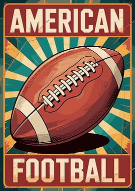 Vintage American Football Retro