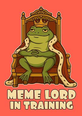 Meme Lord Frog on Throne
