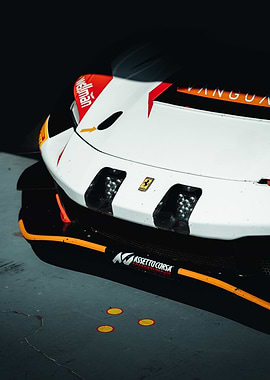 Close-up of a Racing Car ferrari
