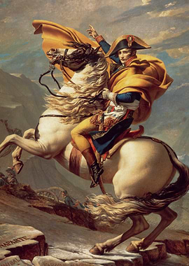 Napoleon Crossing the Alps Painting