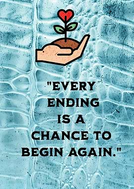 Inspirational Quote with Plant Icon