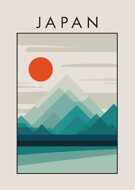 Japan Landscape Abstract