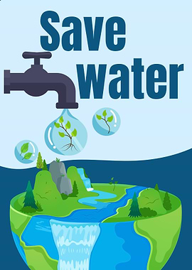 Save Water Save Earth Illustration
