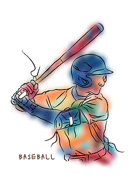 Baseball Player Ready to Bat