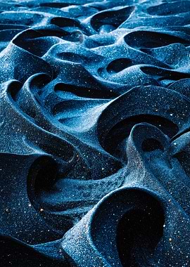 Blue Ocean Sand Abstract