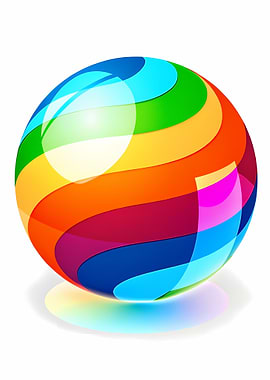 Colorful Striped Sphere