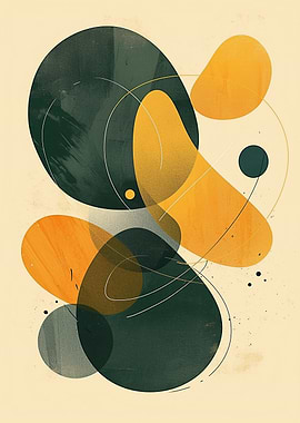 Abstract Shapes in Green and Yellow