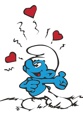 Smurf with Hearts