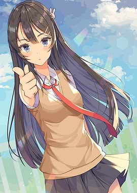 Girl Thumbs Up Illustration